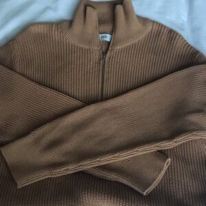 Closed Men's Brown Zip-Up Sweater